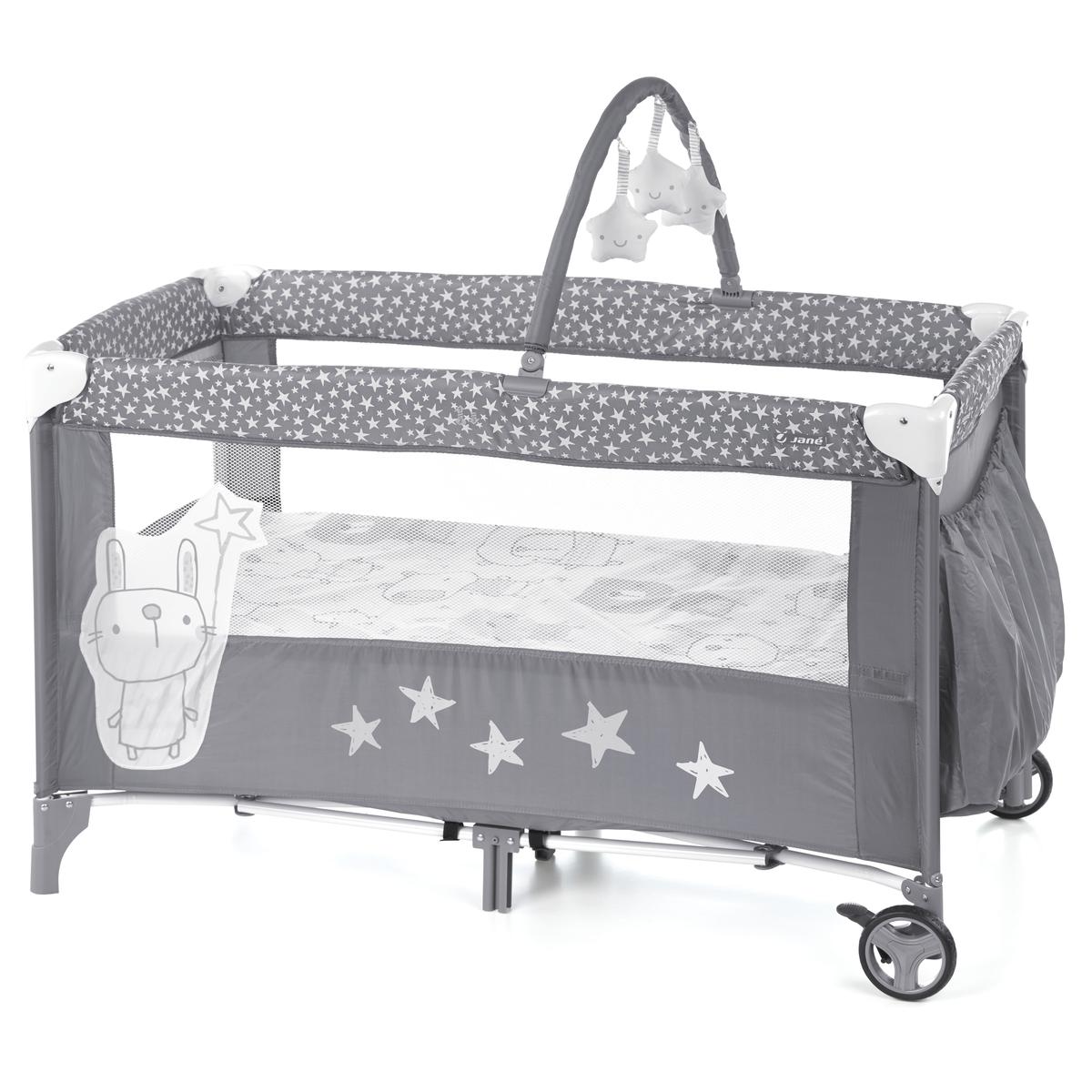 Jane Duo Level Travel Cot Toys Stars